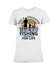 Dad And Daughter Fishing Partners For Life Vintage Premium Fit Ladies Tee tile