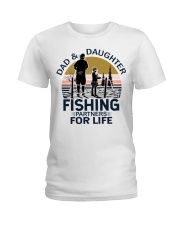 Dad And Daughter Fishing Partners For Life Vintage Ladies T-Shirt tile