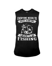 I Believe Ill Go Fishing Sleeveless Tee tile