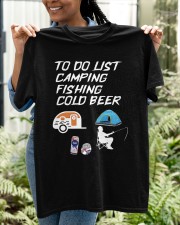 Camping Fishing Beer Shirt Funny To Do List Classic T-Shirt apparel-classic-tshirt-lifestyle-front-130