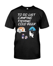 Camping Fishing Beer Shirt Funny To Do List Classic T-Shirt front