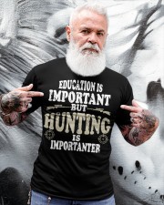 Hunting Is Importanter Funny Hunter Classic T-Shirt apparel-classic-tshirt-lifestyle-front-267