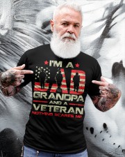 Gun American Flag I’m A Dad Grandpa And A Veteran On Back Classic T-Shirt apparel-classic-tshirt-lifestyle-front-267