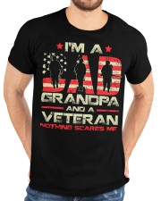 Gun American Flag I’m A Dad Grandpa And A Veteran On Back Classic T-Shirt custom-t-shirts-classic-lifestyle-front-196