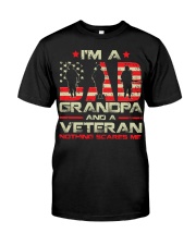 Gun American Flag I’m A Dad Grandpa And A Veteran On Back Premium Fit Mens Tee tile
