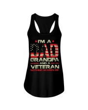 Gun American Flag I’m A Dad Grandpa And A Veteran On Back Ladies Flowy Tank tile