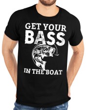 Bass Boat Fishing Fish Fisherman Fish Hook Fishing Rod Gift Classic T-Shirt custom-t-shirts-classic-lifestyle-front-196