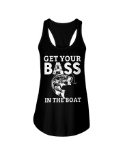 Bass Boat Fishing Fish Fisherman Fish Hook Fishing Rod Gift Ladies Flowy Tank tile