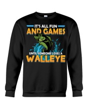 Fishing It's All Fun And Games Crewneck Sweatshirt tile