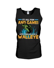 Fishing It's All Fun And Games Unisex Tank tile