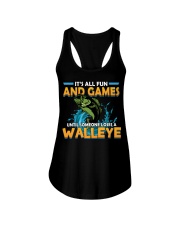 Fishing It's All Fun And Games Ladies Flowy Tank tile