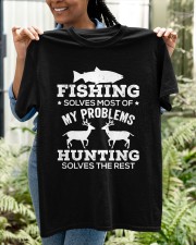 Fishing Solves Most Of My Problems Funny Gift For Hunter Classic T-Shirt apparel-classic-tshirt-lifestyle-front-130