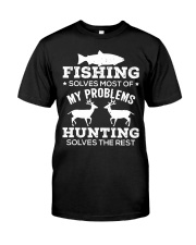Fishing Solves Most Of My Problems Funny Gift For Hunter Premium Fit Mens Tee tile