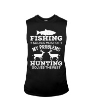 Fishing Solves Most Of My Problems Funny Gift For Hunter Sleeveless Tee tile