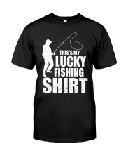 This Is My Lucky Fishing Shirt Funny Fishing Quotes Premium Fit Mens Tee tile