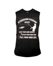 Funny Sturgeon Fishing Sleeveless Tee tile