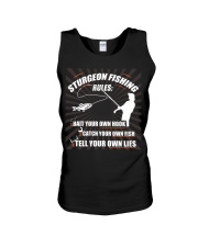Funny Sturgeon Fishing Unisex Tank tile