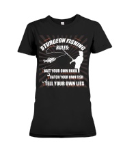 Funny Sturgeon Fishing Premium Fit Ladies Tee tile