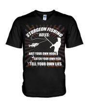 Funny Sturgeon Fishing V-Neck T-Shirt tile