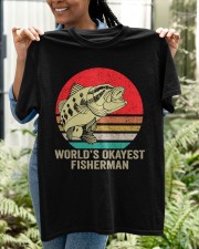 Funny Fishing Gifts For Men Women World’s Okayest Fisherman Classic T-Shirt apparel-classic-tshirt-lifestyle-front-130
