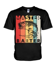 master baiter V-Neck T-Shirt tile