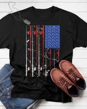 American Us Flag Fishing Rod Shirt, Fisherman Top For Him Classic T-Shirt apparel-classic-tshirt-lifestyle-front-216