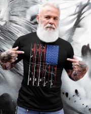 American Us Flag Fishing Rod Shirt, Fisherman Top For Him Classic T-Shirt apparel-classic-tshirt-lifestyle-front-267