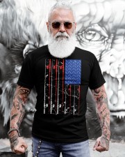 American Us Flag Fishing Rod Shirt, Fisherman Top For Him Classic T-Shirt apparel-classic-tshirt-lifestyle-front-268