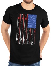 American Us Flag Fishing Rod Shirt, Fisherman Top For Him Classic T-Shirt custom-t-shirts-classic-lifestyle-front-196