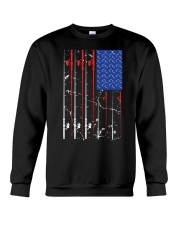 American Us Flag Fishing Rod Shirt, Fisherman Top For Him Crewneck Sweatshirt tile