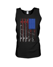 American Us Flag Fishing Rod Shirt, Fisherman Top For Him Unisex Tank tile