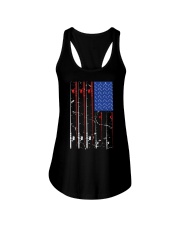 American Us Flag Fishing Rod Shirt, Fisherman Top For Him Ladies Flowy Tank tile