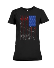 American Us Flag Fishing Rod Shirt, Fisherman Top For Him Premium Fit Ladies Tee tile