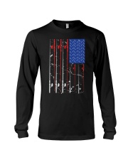 American Us Flag Fishing Rod Shirt, Fisherman Top For Him Long Sleeve Tee tile