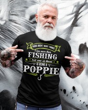Vintage Fishing Love Fish Being Poppie Funny Gift Classic T-Shirt apparel-classic-tshirt-lifestyle-front-267