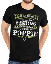 Vintage Fishing Love Fish Being Poppie Funny Gift Classic T-Shirt custom-t-shirts-classic-lifestyle-front-196