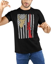 Deer Hunting American Flag Hunting Lover Funny Gift Idea Men Classic T-Shirt custom-t-shirts-classic-lifestyle-front-212