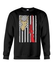 Deer Hunting American Flag Hunting Lover Funny Gift Idea Men Crewneck Sweatshirt tile