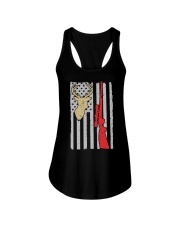 Deer Hunting American Flag Hunting Lover Funny Gift Idea Men Ladies Flowy Tank tile