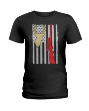 Deer Hunting American Flag Hunting Lover Funny Gift Idea Men Ladies T-Shirt tile