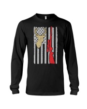 Deer Hunting American Flag Hunting Lover Funny Gift Idea Men Long Sleeve Tee tile