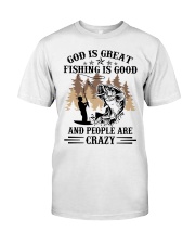 God is great fishing is good and people are crazy shirt Premium Fit Mens Tee tile