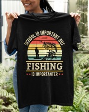 Funny Fishing Is Importanter Fisherman Classic T-Shirt apparel-classic-tshirt-lifestyle-front-130