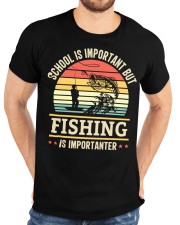 Funny Fishing Is Importanter Fisherman Classic T-Shirt custom-t-shirts-classic-lifestyle-front-196