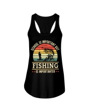 Funny Fishing Is Importanter Fisherman Ladies Flowy Tank tile