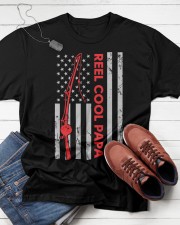 Fishing Papa American Flag Fisherman Gift For Father’s Day Classic T-Shirt apparel-classic-tshirt-lifestyle-front-216