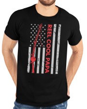 Fishing Papa American Flag Fisherman Gift For Father’s Day Classic T-Shirt custom-t-shirts-classic-lifestyle-front-196