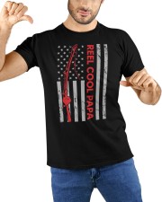Fishing Papa American Flag Fisherman Gift For Father’s Day Classic T-Shirt custom-t-shirts-classic-lifestyle-front-212