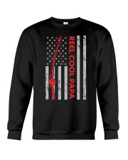 Fishing Papa American Flag Fisherman Gift For Father’s Day Crewneck Sweatshirt tile