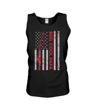 Fishing Papa American Flag Fisherman Gift For Father’s Day Unisex Tank tile